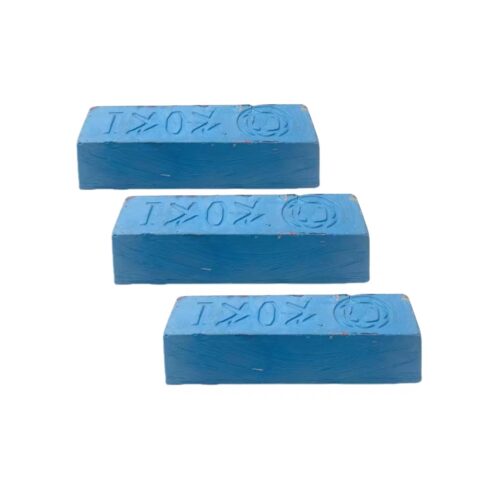 Blue solid polishing compound matched with cotton buffing wheel and soft flannel polishing wheel