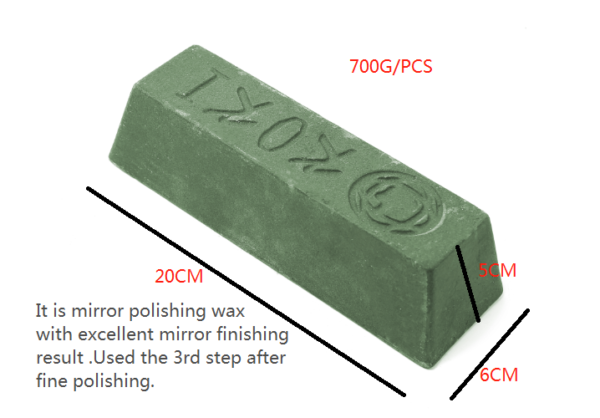 750g Green Polishing Wax Fine Mirror Polishing Compound Green solid polishing compound for mirror metal finish with cotton buff wheel