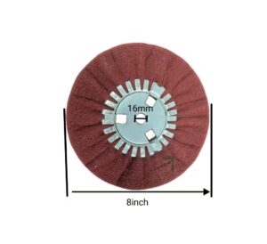 8 Inch 2 Layers Cut Section Airway Scouring Pad Wheel With Iron Core For Angle Grinder