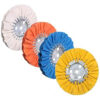 Angle Grinder Airway Polishing Wheel Kit, 4 Color Graded Cotton Wheels for Metal Mirror Polishing