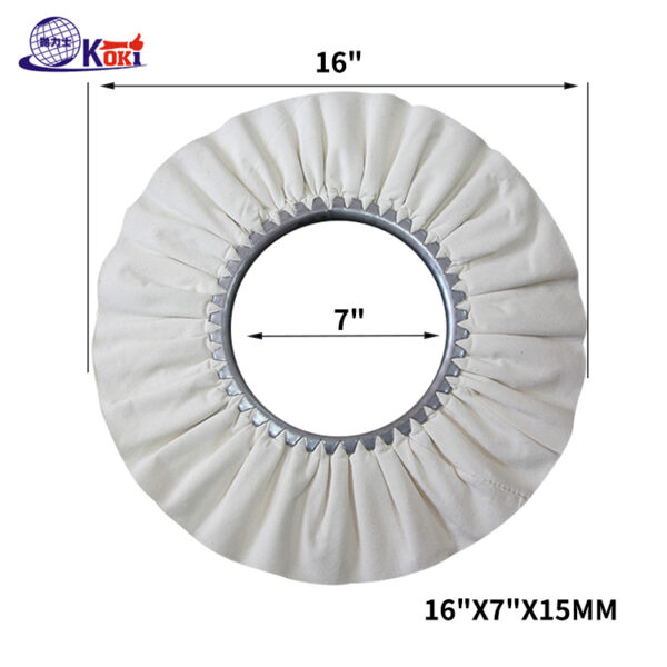 White Fine Cotton Polishing Wheel for Metal Mirror Finishing After Airway Buff Wheel