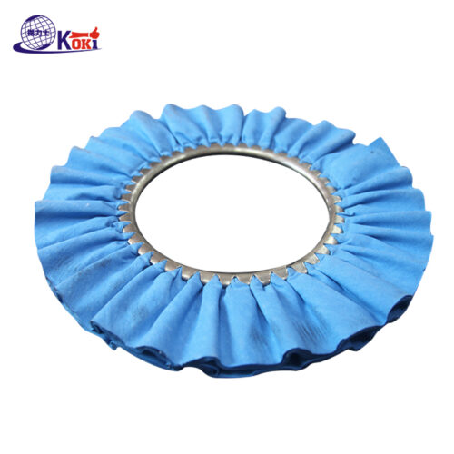 Blue Coarse Airway Buffing Wheel, chemically treated cotton buff wheel applied after sisal wheel