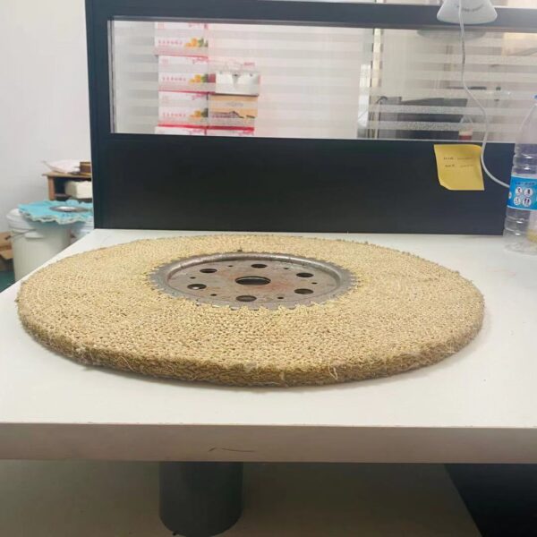45 degree oblique cut sisal polishing wheel for stainless steel aluminum metal rough polishing