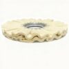 White Airway Cotton Polishing Wheel for Metal Mirror Polishing White ultra soft airway cotton polishing wheel, 8-14 inch, 12-20 layers, 16mm bore, air gap buff wheel for post medium polishing mirror finishing on angle grinder