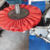 Orange Coarse Airway Buffing Wheel, chemically treated cotton wheel for metal rough polishing after sisal wheel