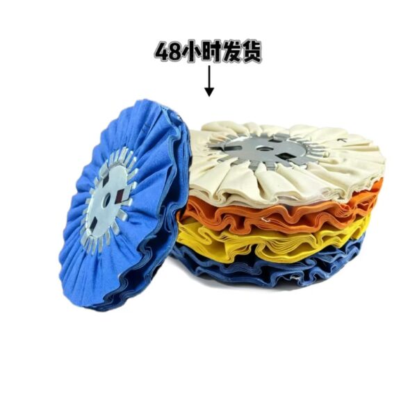 Angle Grinder Airway Polishing Wheel Kit, 4 Color Graded Cotton Wheels for Metal Mirror Polishing